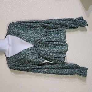 SHEIN LONG SLEEVE PLEATED BLOUSE SIZE XL